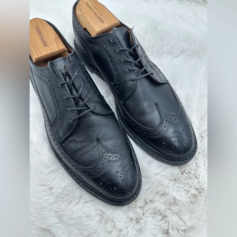 Brooks Brothers Black Oxford Brogues Dress Shoes‎ 9.5 Classic Leather